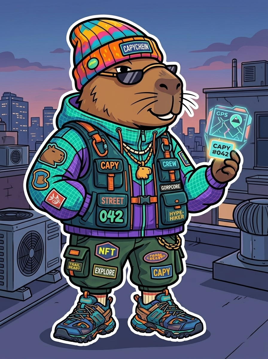 CapyCrew Gorpcore character