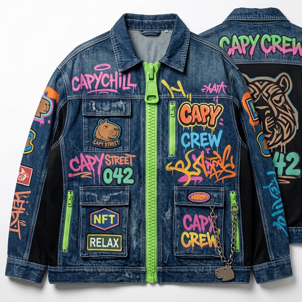 Graffiti denim jacket product study