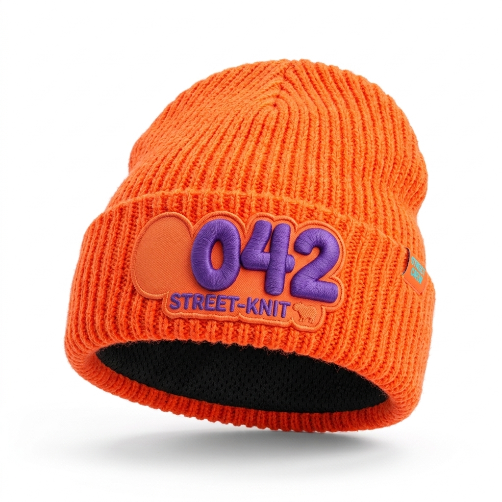 Embroidered beanie product study